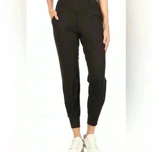 Women's Leggings Depot Black Workout Casual Lounge Pants Jogger Size Medium